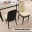Ensemble de table de salle à manger en bois aggloméré 63 po 63 po-1221476670-1221476669