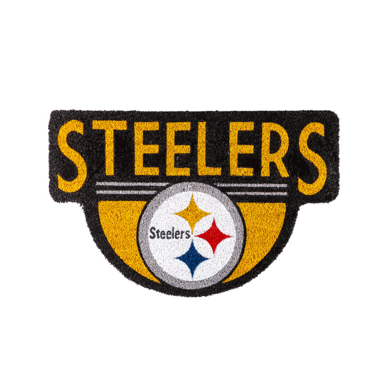 NFL Shaped Coir Outdoor Welcome Mat, Steelers