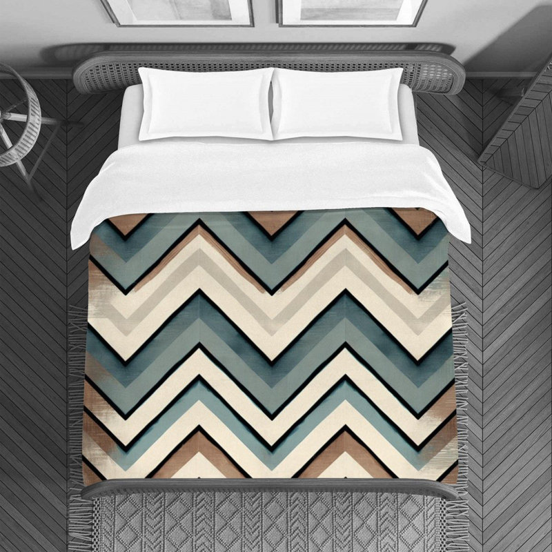 Chevron Stripes Duvet Cover, King Duvet Cover