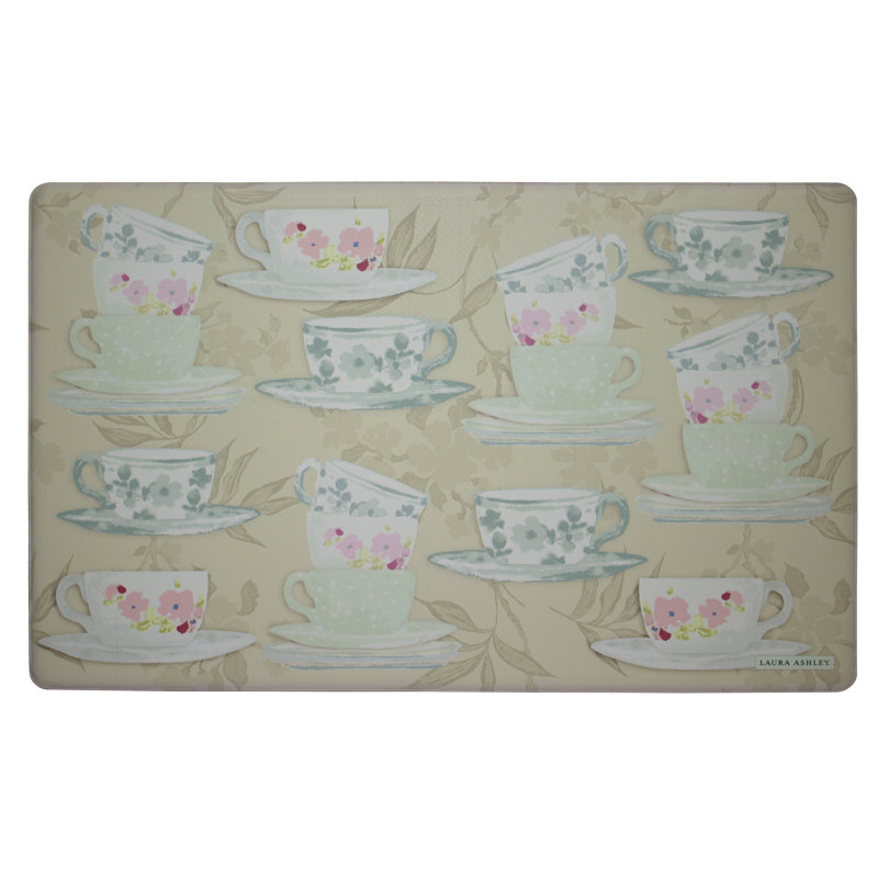 Tapis de cuisine anti-fatigue Tea Party, Taupe