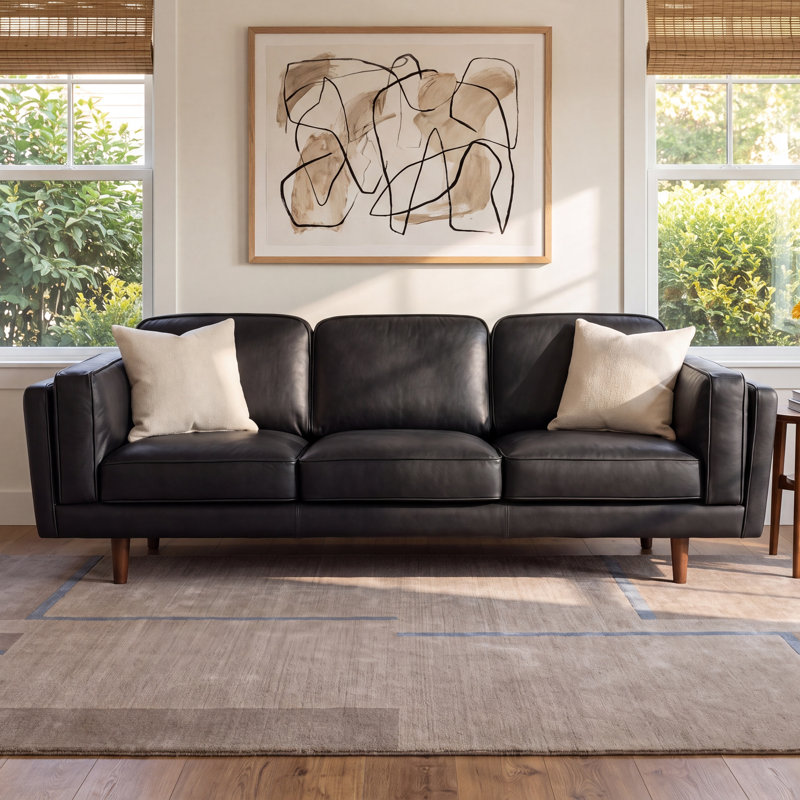Noria 90 Inch Sofa, Black