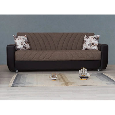 Mukadder 36" Leather Match Convertible Armchair