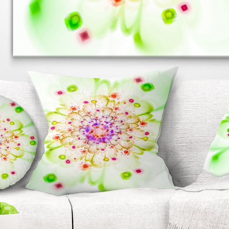 Coussin imprimé floral Perfect Green, 18 po x 18 po, Coussin décoratif