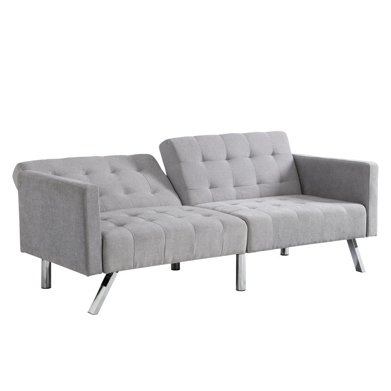 Canapé-lit pliant gris pour un appartement convertible élégant et pratique, Gris clair