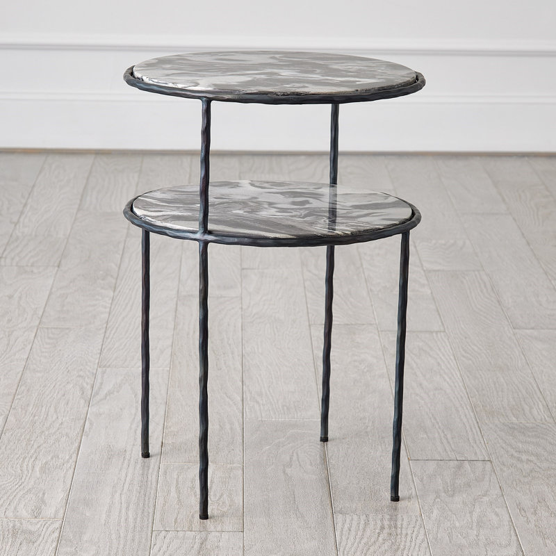 Registrar Marble Top End Table
