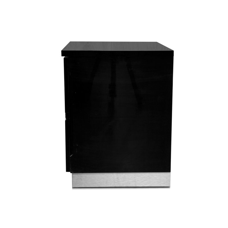 Shanda 21" Black Nightstand (Left Facing) , Left Facing