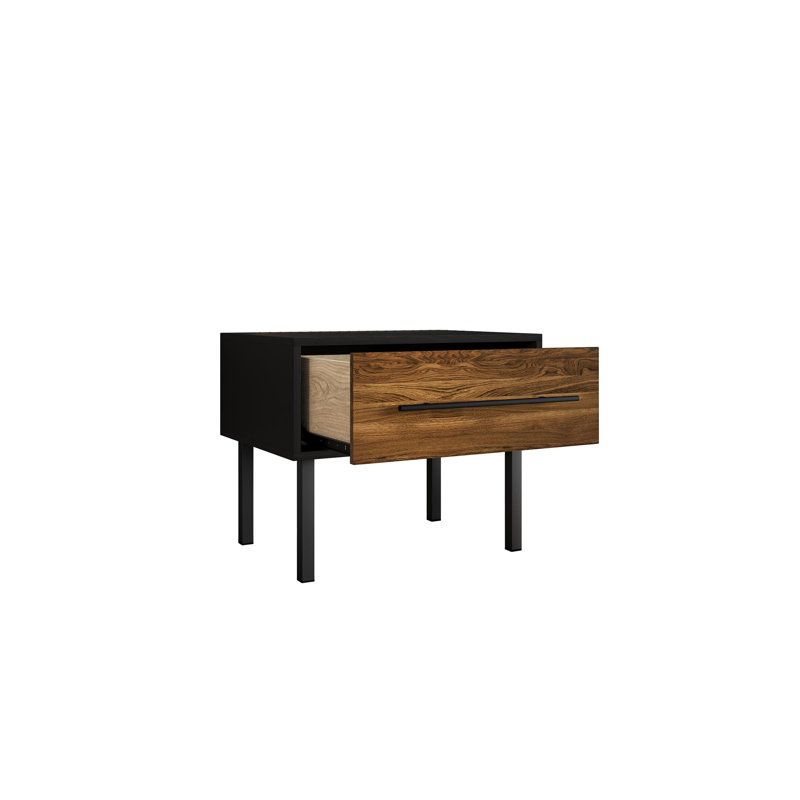 Table de chevet Keven, Brun
