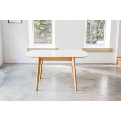 Extendable Oval Solid Wood Base Dining Table