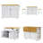 Crushed-Diamond Edge, Drop-Leaf Breakfast Bar, Built-In 3-AC/2-USB Power, Bamboo Spice Racks, 5 Hidden Wheels, 440 lb Top-85859510