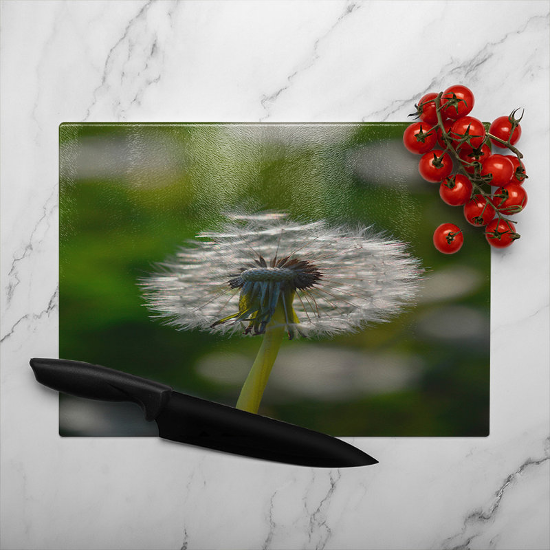 fluffy flower Designer Glass Chopping Board