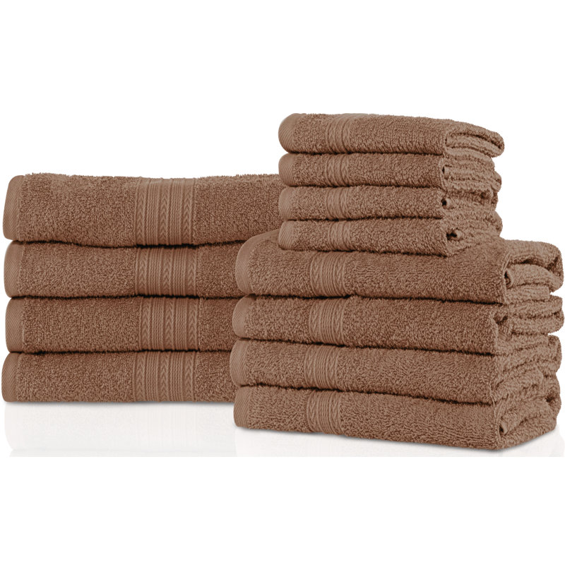 Ensemble de serviettes 100% coton durables, Café