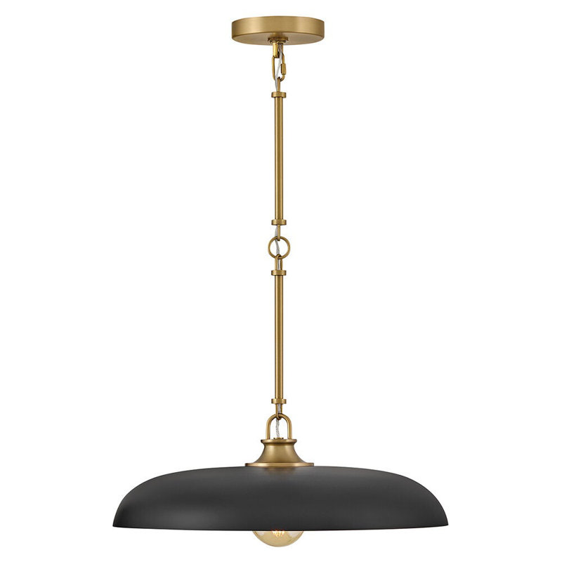 Sadie 1 - Light Steel Chandelier, 6.25" H x 18" W x 18" D, Black