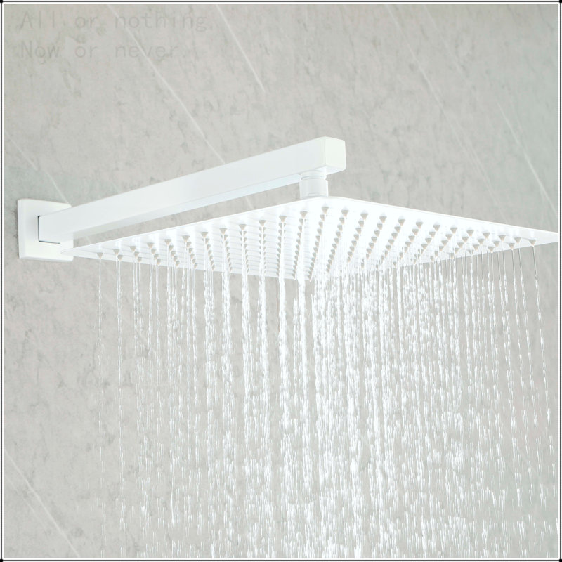 Multi-Function Wall Mounted Shower System with Body Sprays, White