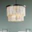 Lustre coquillage naturel de style capizien moderne à 5 lumières Johncarl