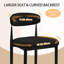 Upholstered Counter Stool with Metal Frame-487959533