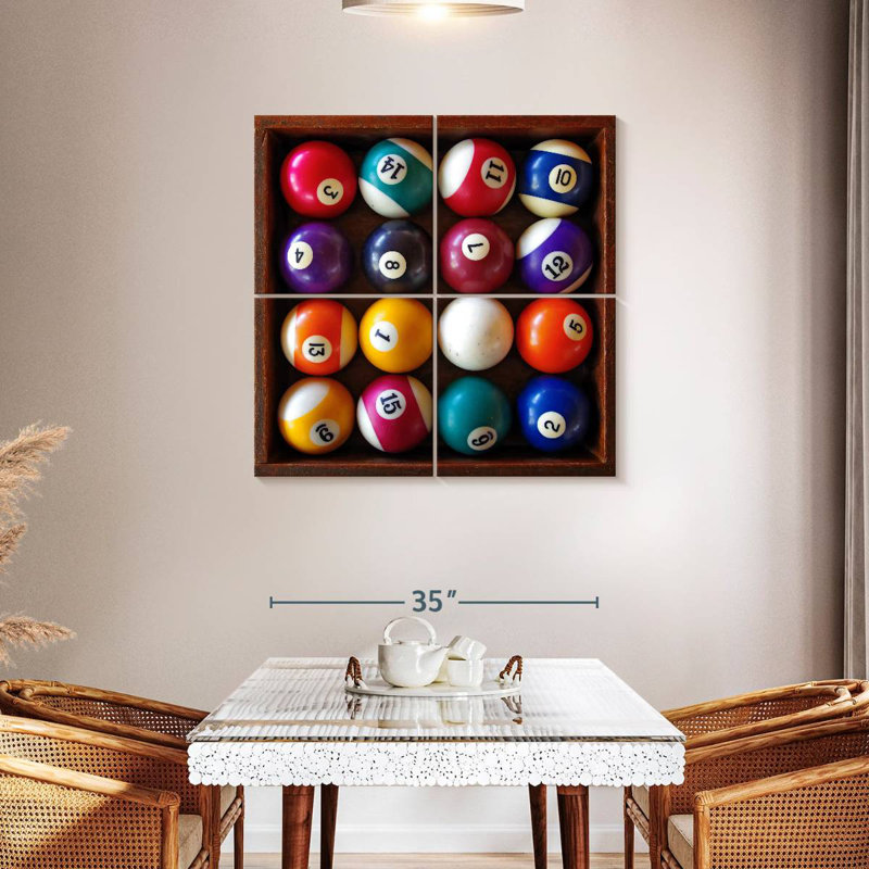 Ensemble de boules de billard Senne, H 38 po x l 38 po