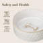 Hexagon Embossed Pattern Anti-skid Stoneware Dog Bowl-116384245