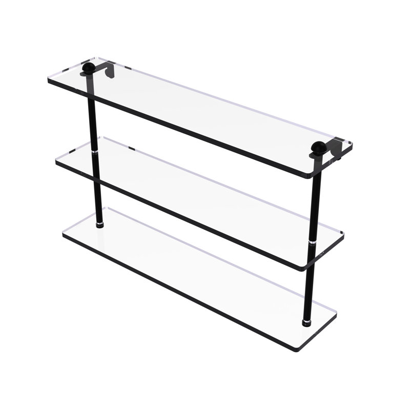 Gober 3 Piece Tiered Shelf, 22", Matte Black