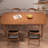 Nut-Brown Rectangular Solid Wood Dining Table-1906410197