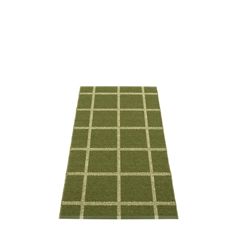 Tapis olive foncé / ivoire Ada