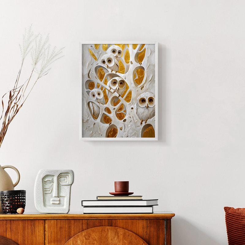 ANIMALS Series Lxxxxi - reproduction encadrée de qualité supérieure - prête à être accrochée - aucun clou requis, Blanc