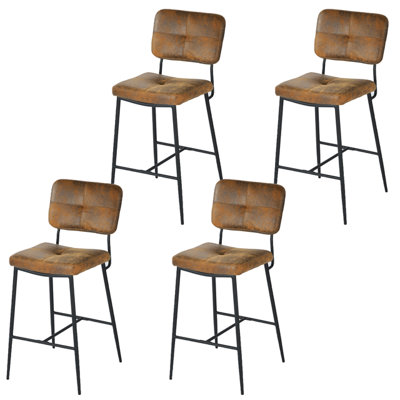 Amandah Upholstered Counter Stool with Metal Frame