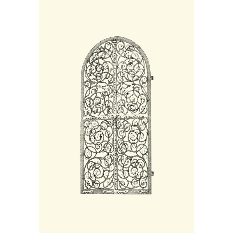 Wrought Iron Gate VI - No Frame Print on Canvas, 122cm H x 81cm W x 3.8cm D