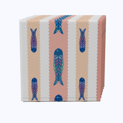 Cotton Abstract Square Napkin