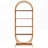 5-Tier Modern Brown Arched Open Bookshelf