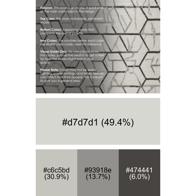Machine Washable Gray Area Rug, Square 5'