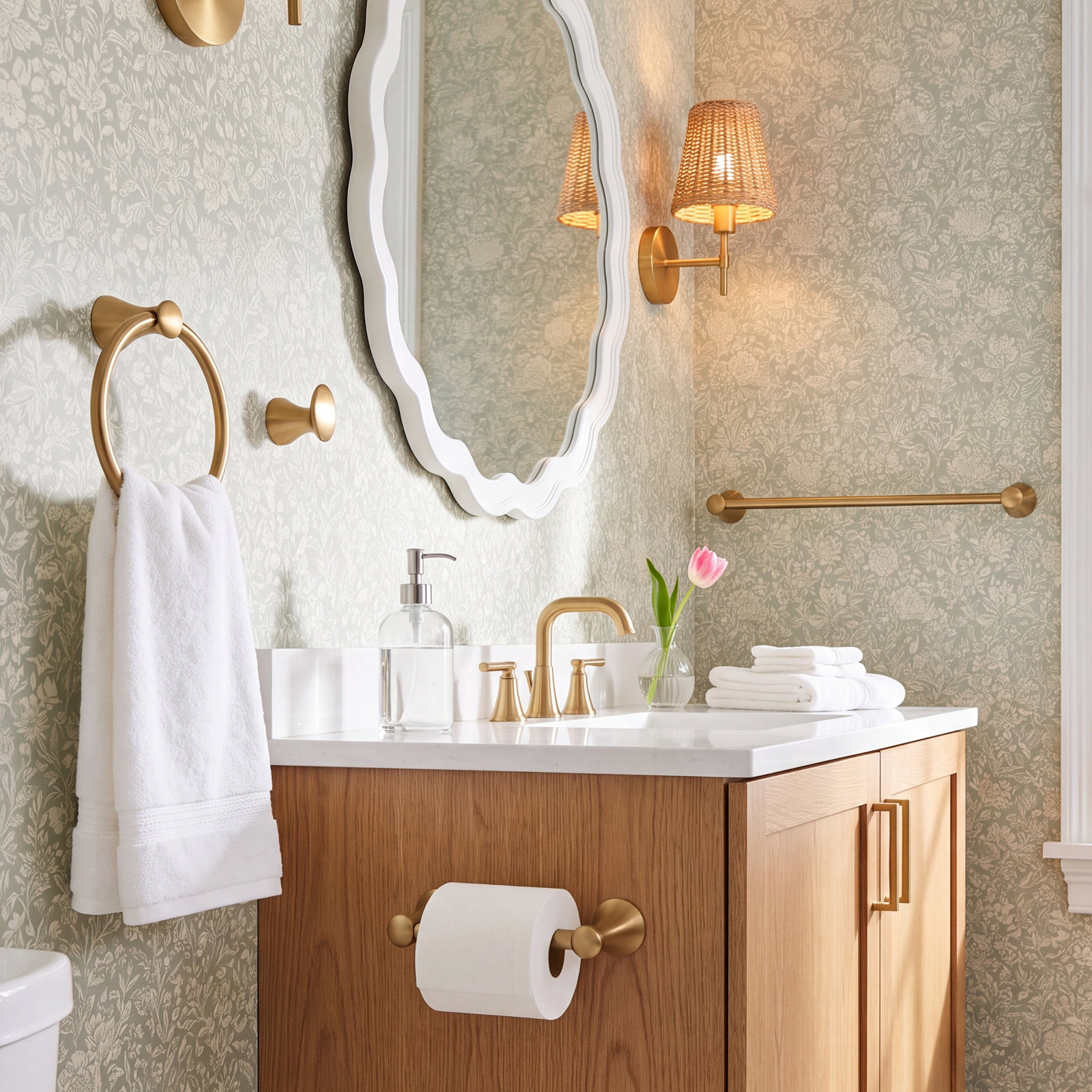 Lahara 4-Piece Bathroom Hardware Set, Champagne Bronze