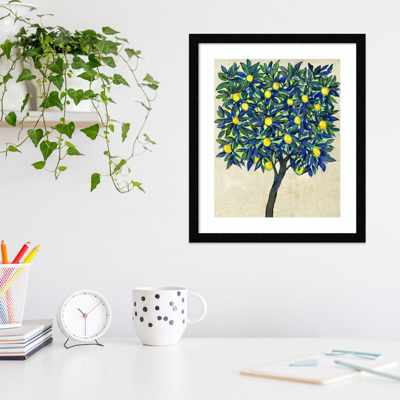«Lemon Tree Composition II» par Timothy O 'Toole - reproduction d'art encadrée, H 18 po x l 15 po, Noir