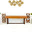 Banc en cuir brun clair Cameron