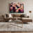 Botanical Chrysanthemums Brown Canvas Wall Art-1570484057