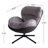 Gray 360° Swivel Chair - Dual Material, Chenille & Faux Leather, Construction For Various Rooms Modern Chair, Gray, Rotation, Ergonomic Design A Stylish Office-585912126