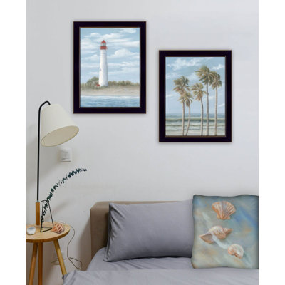 Breakwater Bay «Beach Days», art mural encadré pour le salon, reproduction d'art mural pour la maison, art mural de la chambre à coucher par Georgia Janisse