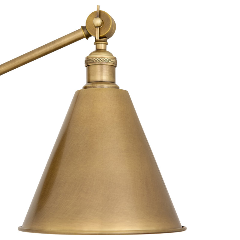 Alloy Wall Sconce - Warm, Brass, 7.5" H x 7.5" W x 15" D, Brass