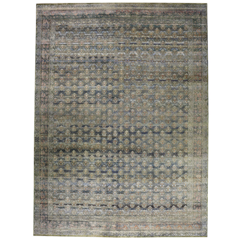 Gray Alchemy Traditional Wool Silk Blend Rug - 14'9" x 19'11"