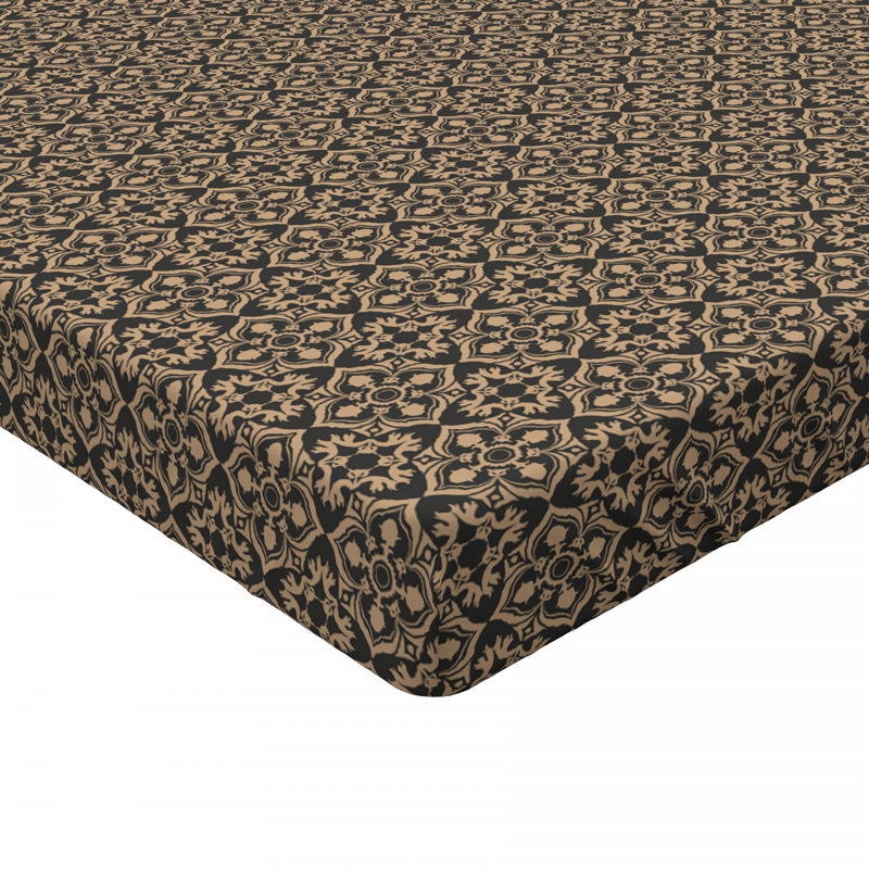 Microfiber Floral Fitted Sheet, Full/Double Fitted Sheet