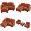 Canapé modulaire en tissu de chenille plissé CloudHaven-1503892202