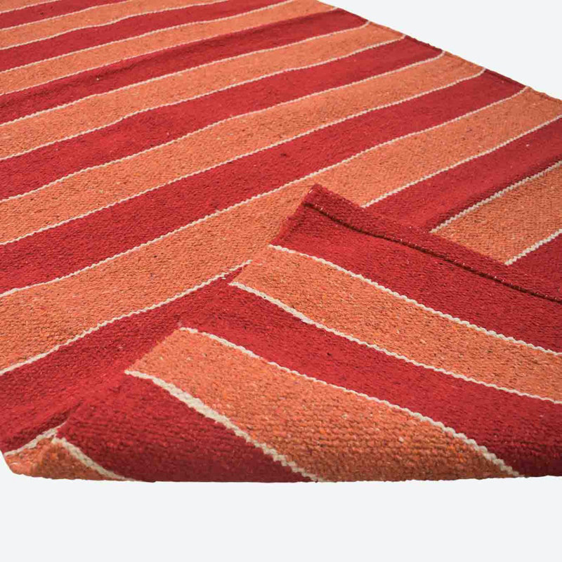 Cushing Striped Hand Woven Area Rug, Rectangle 60 x 90cm