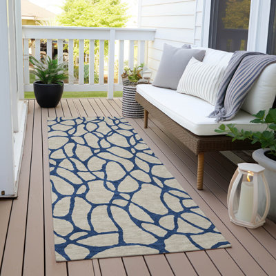 Tapis intérieur / extérieur beige Elowira 