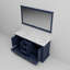 Meuble-lavabo moderne double avec comptoir en quartz et miroir