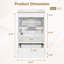 Meuble-lavabo de 20 po avec lavabo en céramique, porte à fermeture en douceur, tablette ajustable en forme de U, tiroir de compartiment et support de porte, style moderne, conception peu encombrante-134082443