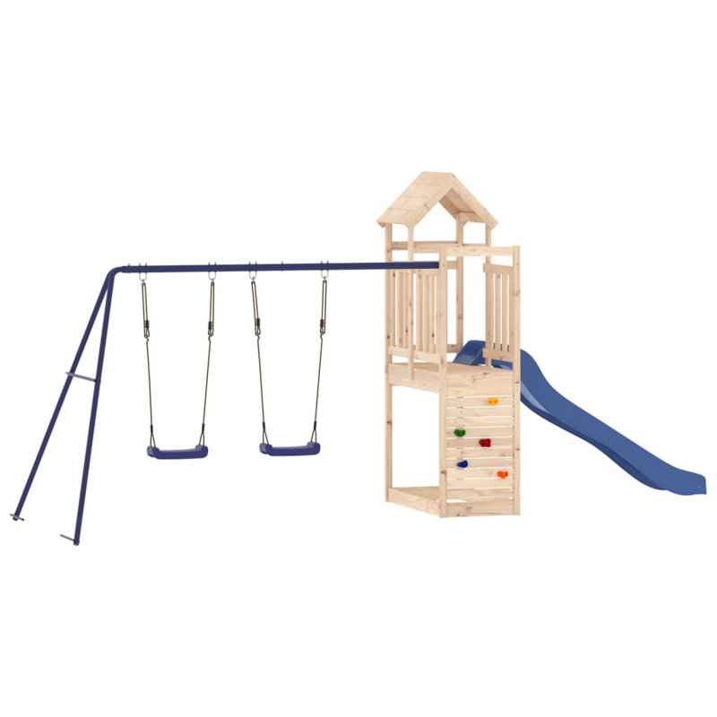 Durante Freeport Park 495cm W x 186cm D Outdoor Solid Wood Playhouse, Solid Wood Pine