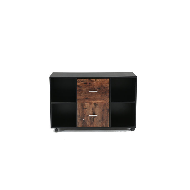 39.4'' Wide 2 -Drawer Mobile File Cabinet