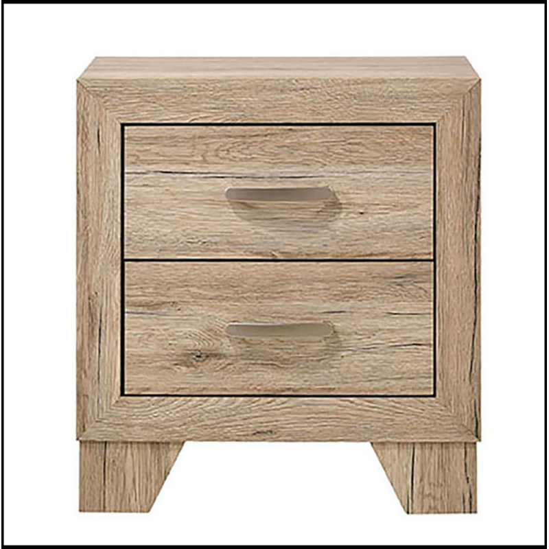 Table de chevet 2 tiroirs Natural