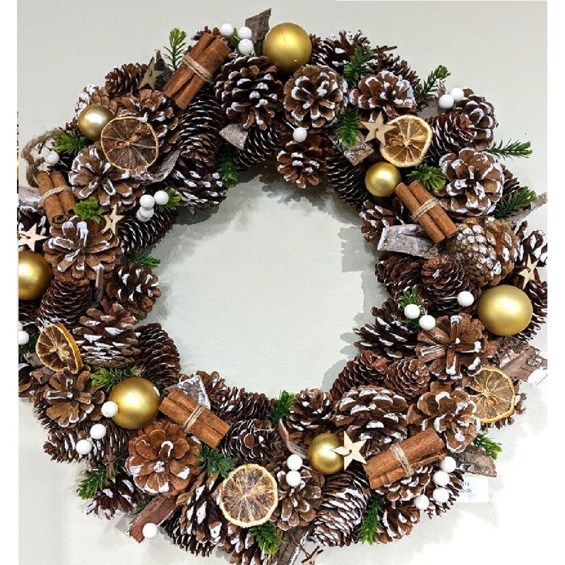 Faux Wreath, 48cm H x 48cm W x 5cm D