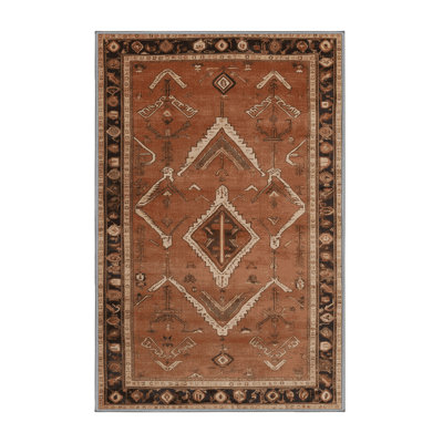 Tapis brun lavable à la machine