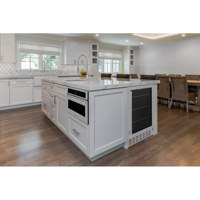 ZLINE 24" Stainless Steel Beverage Fridge with Adjustable Glass Shelves